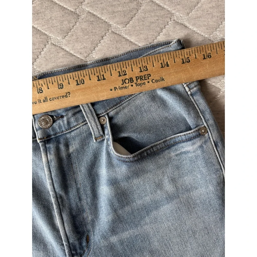 Citizens Of Humanity Palma Straight Jeans Womens 28 Light Wash High Rise Raw Hem